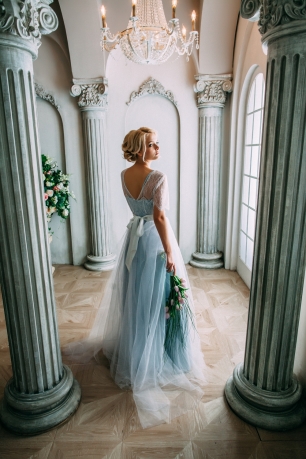 Необычный букет невесты из тюльпанов