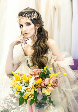 цвет свадьбы 2019, свадьба в жёлтом цвете, флористика POLINA MIKHAILOVA