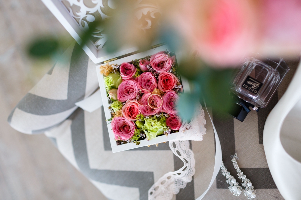 Цветочная шкатулочка для колец