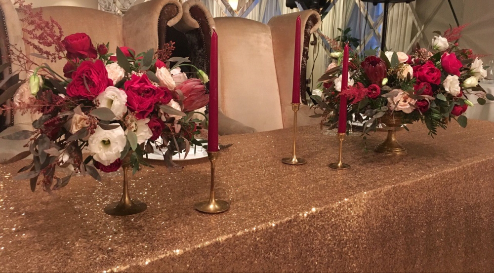 Композиции на стол молодоженов