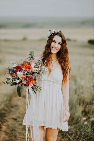 Букет невесты в бохо-стиле