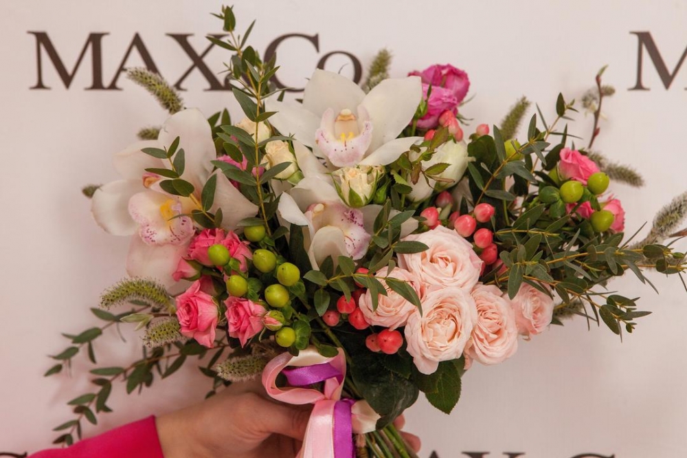 Букет, собранный в рамках мастер - класса для MAX&Co Пятигорск 