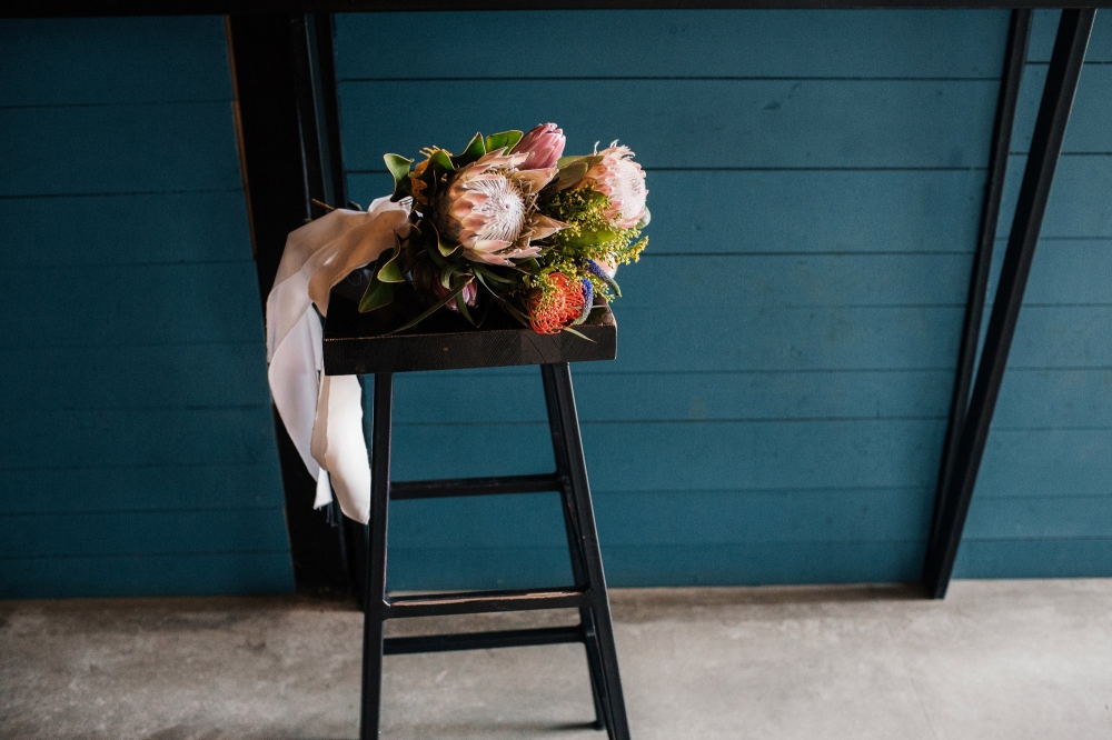 Букет невесты с протеей