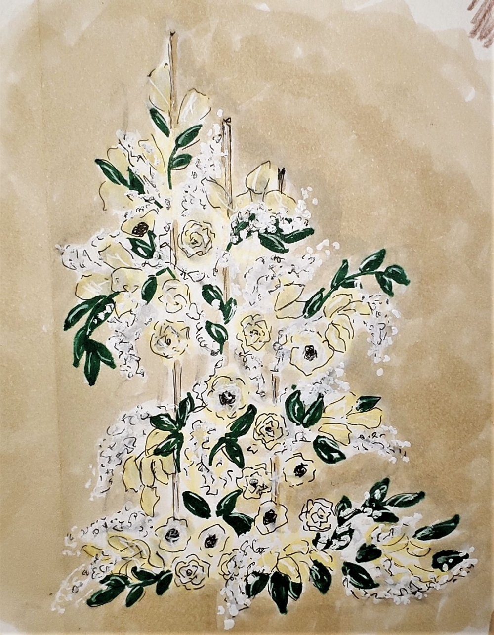 Альтернативная арке ассиметричная конструкция для выездной церемонии