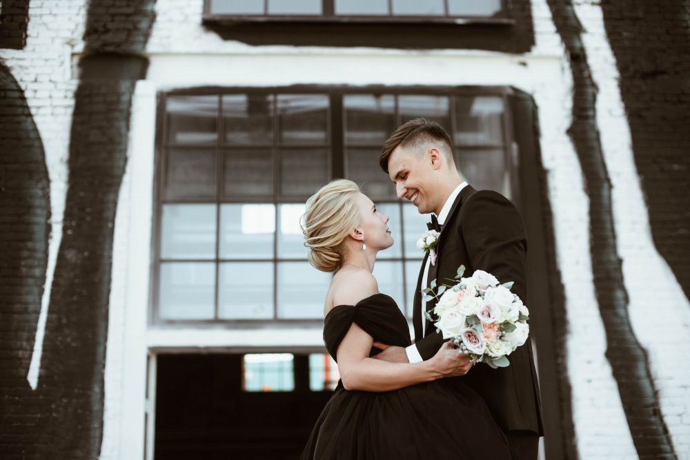 Букет для необычного образа невесты