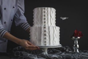 Торт с оригинальным узором