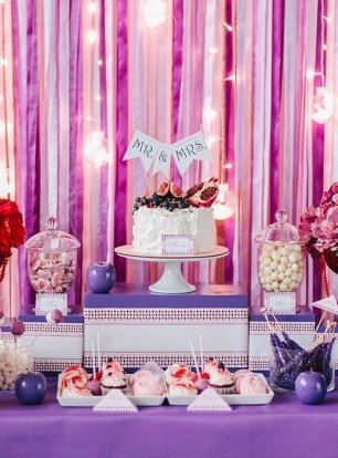 Сладкий стол в фиолетовом цвете