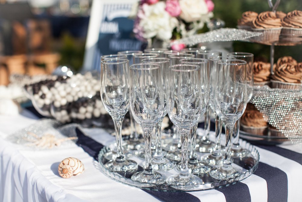 Wedding Candy bar at Navy Theme