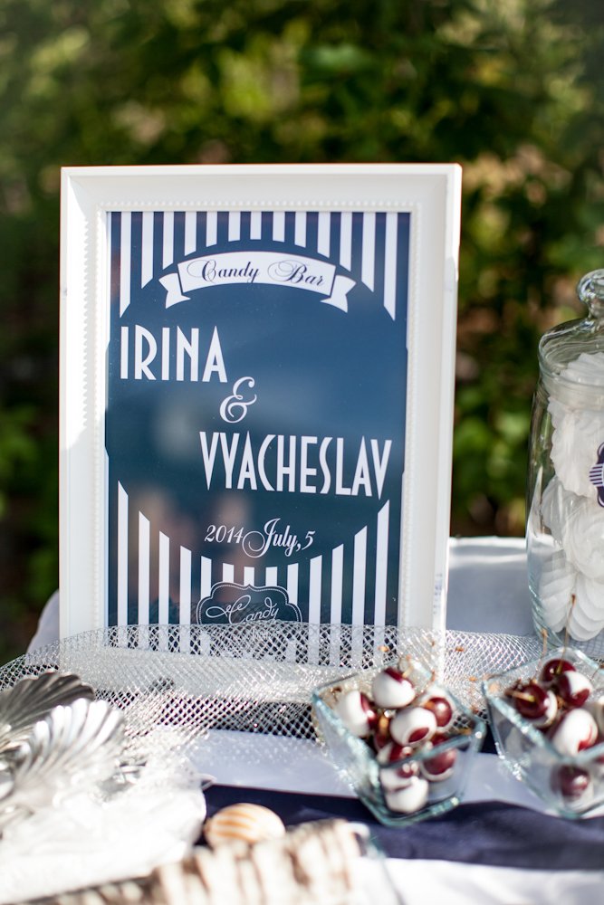 Wedding Candy bar at Navy Theme