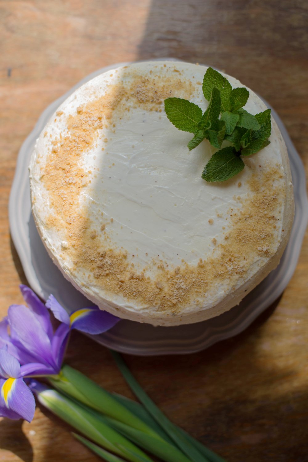 Морковный торт с сливочно-мятным кремом.