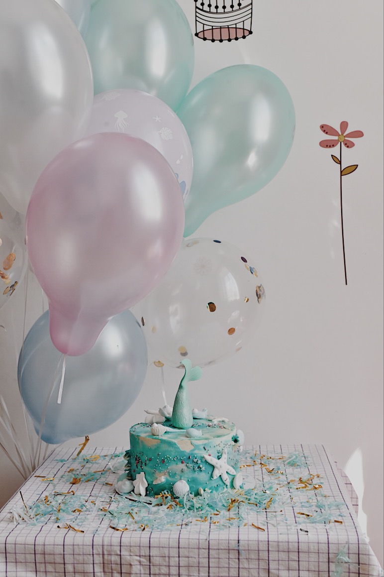 Торт в стиле русалочки