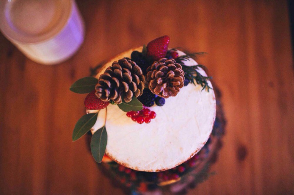 Свадебный торт в стиле "Рождественская сказка"