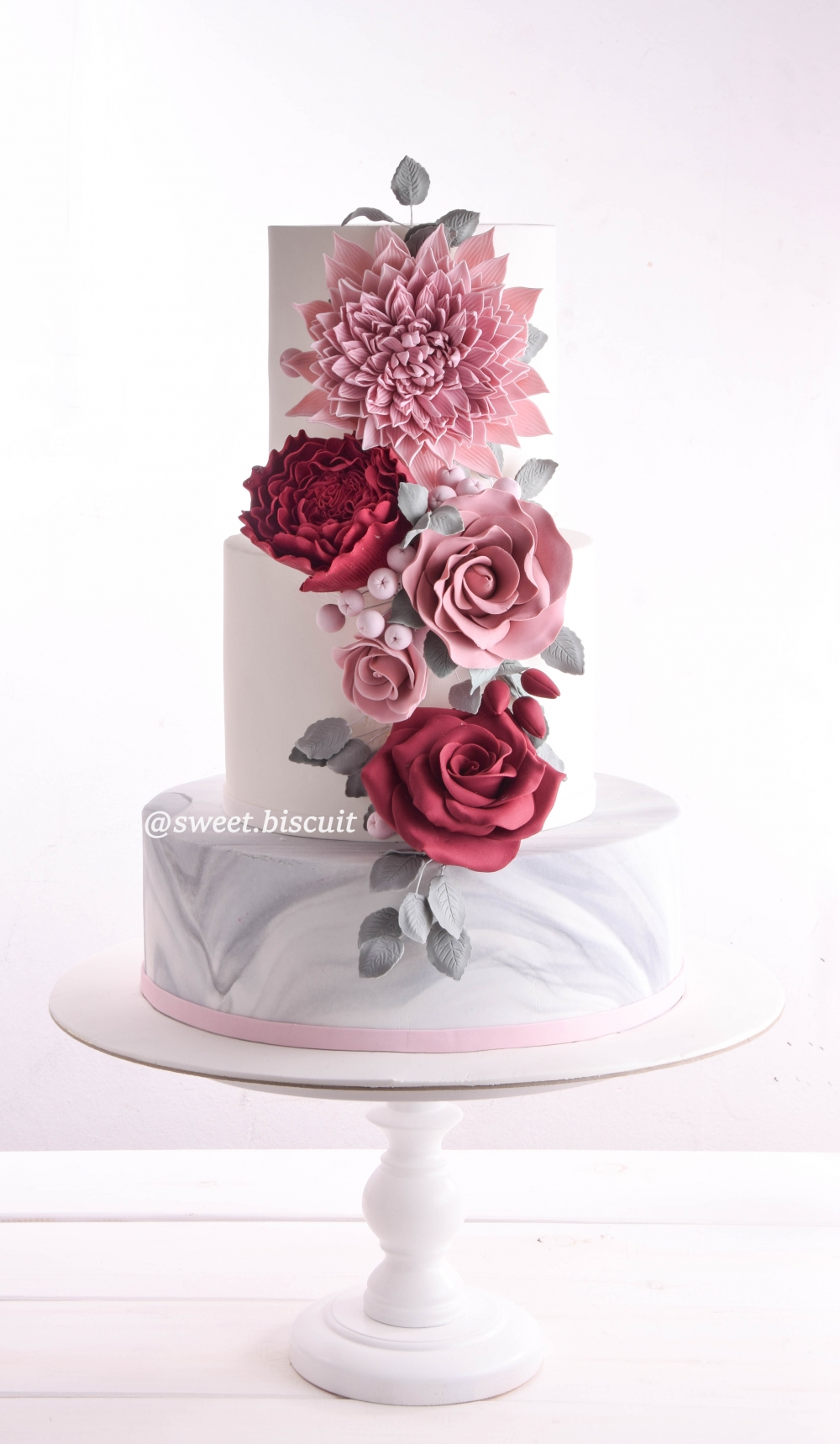 Свадебный торт с цветами