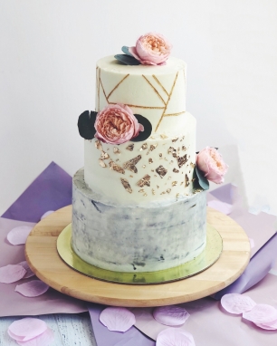 Торт для свадьбы в стиле утонченной элегантности