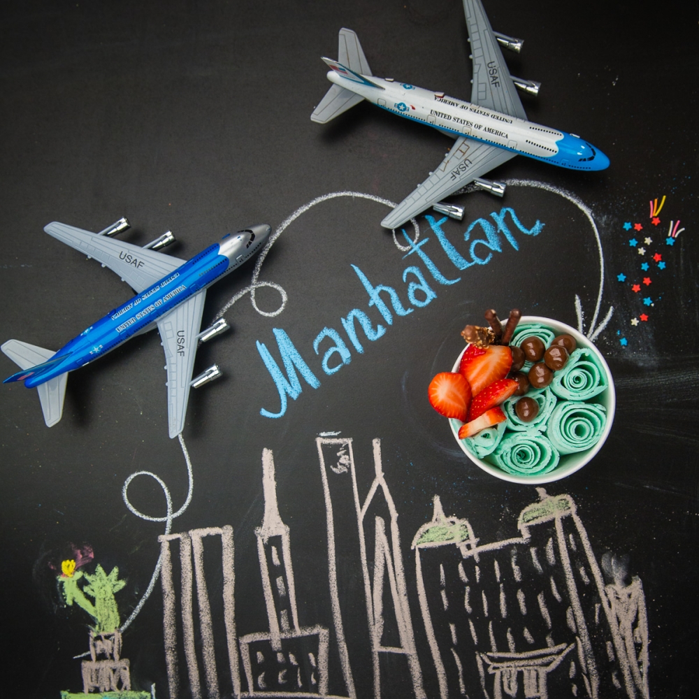 ром, ликер блю-курасао, ананас