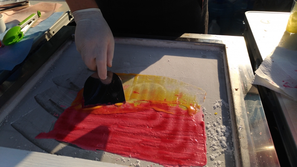 процесс создания десерта