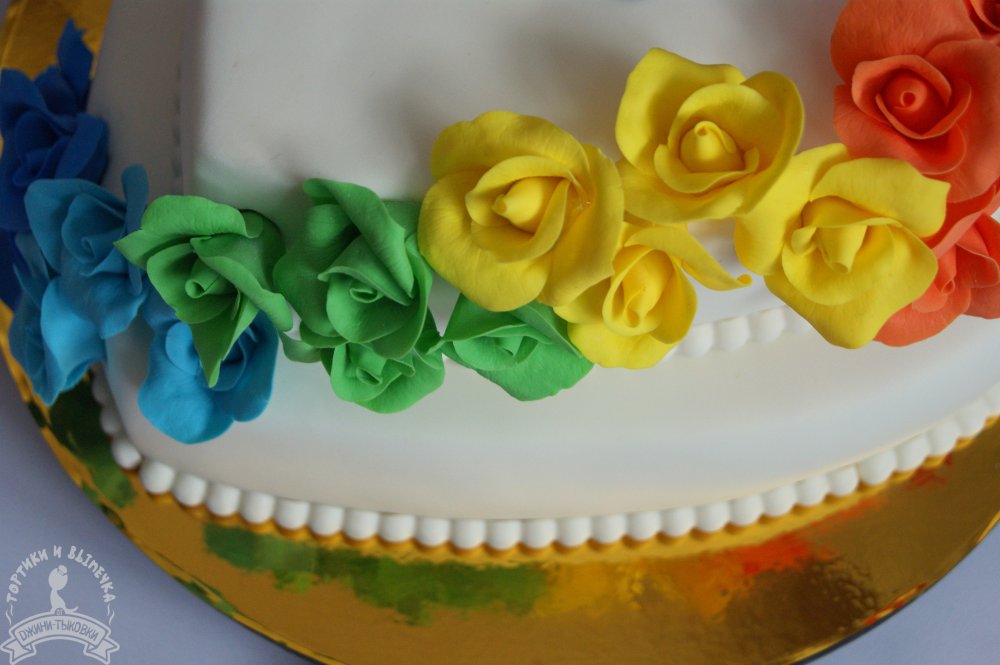 Розы, цветов радуги)