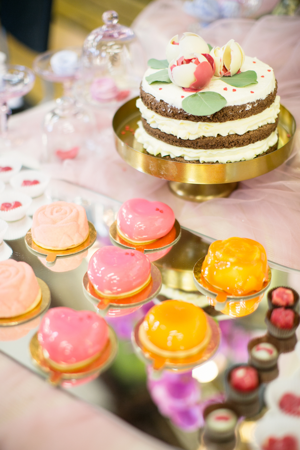 Бисквитный торт с открытыми коржами