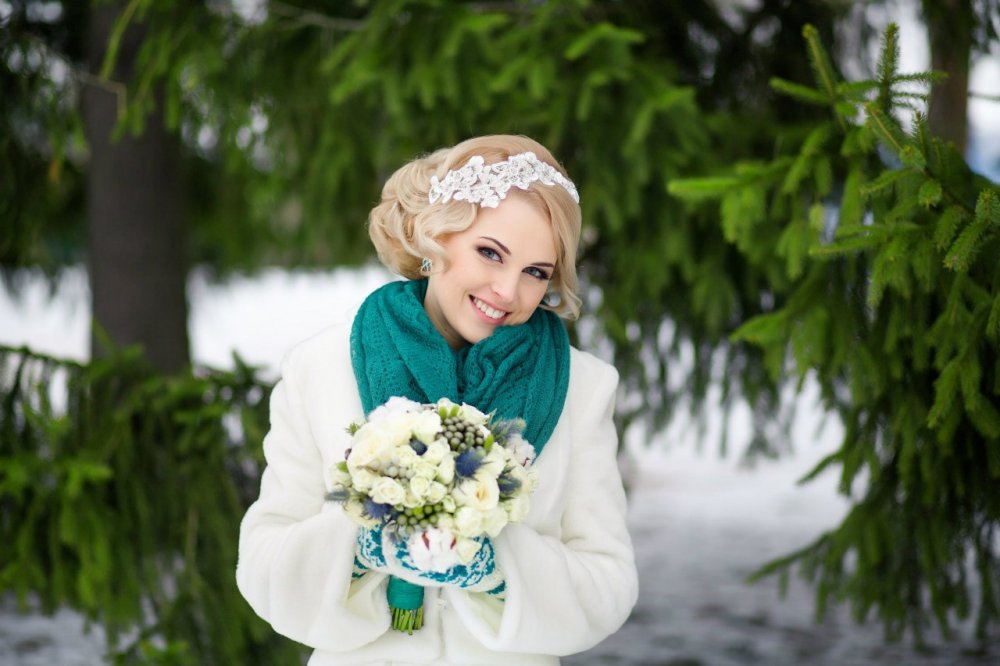 Зимняя свадьба. Букет невесты