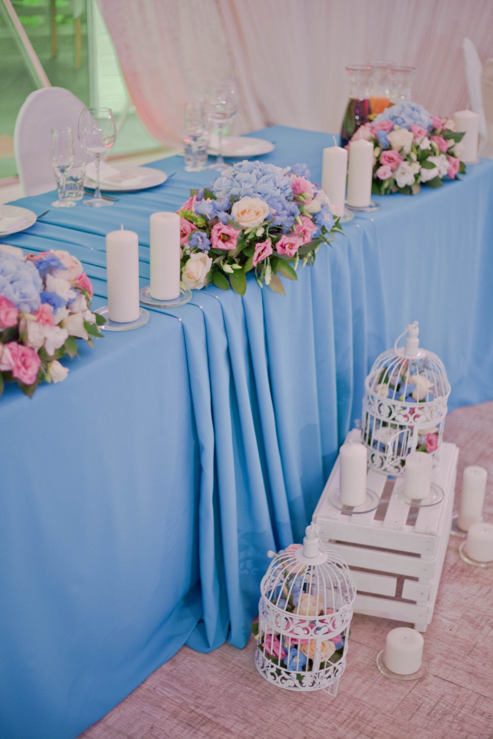 Свадебное оформление в ресторане Лазурный берег