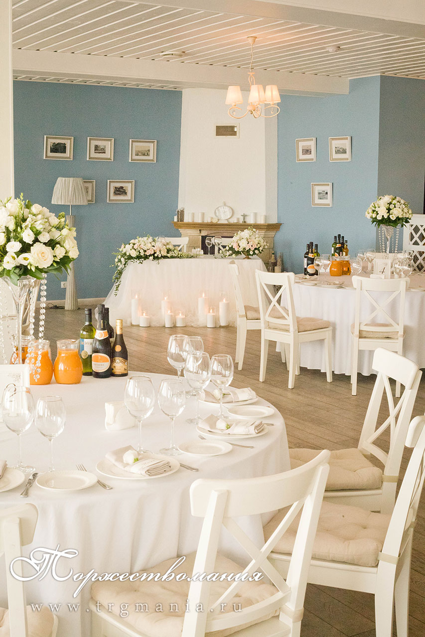 декор свадебного зала в ресторане Калипсо г. Сестрорецк