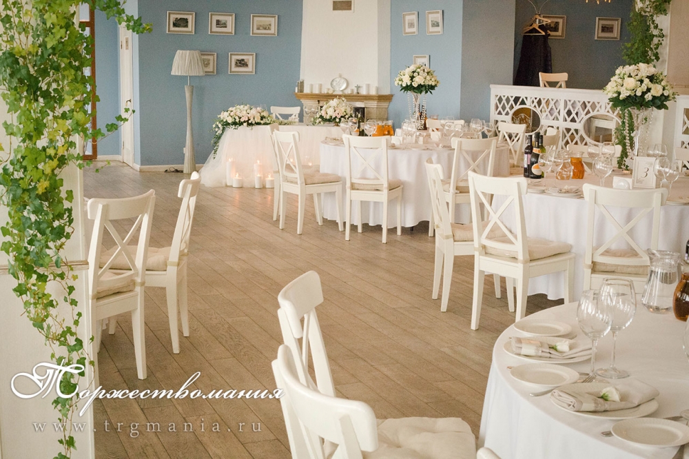 Декорирование свадебного зала в ресторане Калипсо