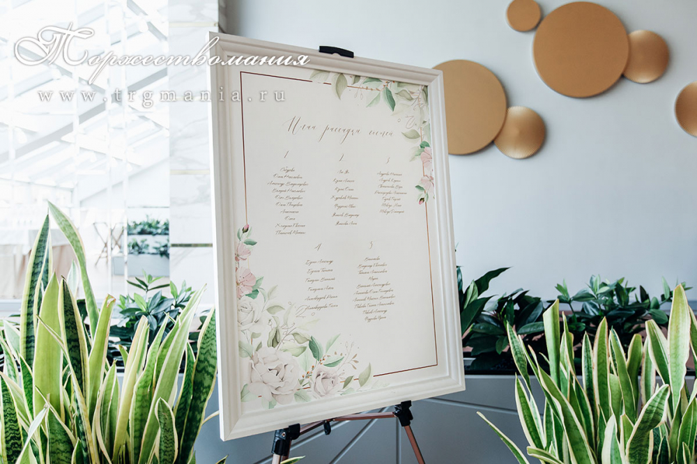 План рассадки в ресторане Luce Итальяская уд 15, декор и флористика студия "Торжествомания"