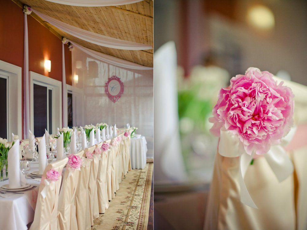 Оформление стульев с использованием цветов