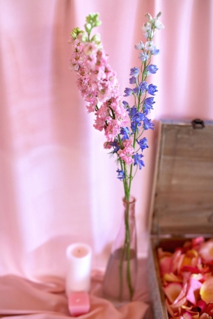 Пастельный декор.  Голубой и розовый