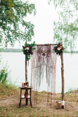 Свадебная арка макраме в стиле бохо