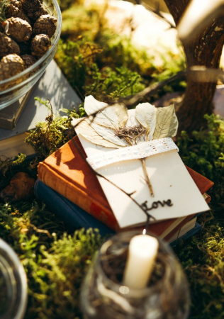 свадебная полиграфия с сухоцветами, декор СТУДИЯ СВАДЕБ МОРКОВЬ