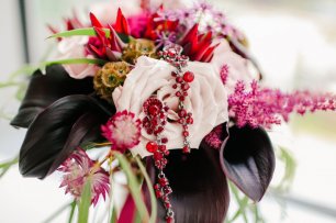 Букет невесты и серьги