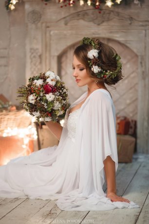 Зимний образ невесты