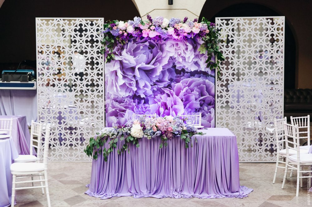 Проект фотозона. Фотозона на свадьбу. Свадебный декор. Свадьба в фиолетовом цвете. Сиреневая свадьба декор.