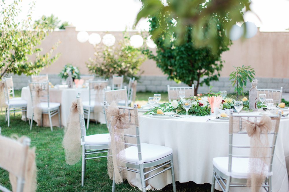Оформление гостевых столов( свадьба в Грузии)
