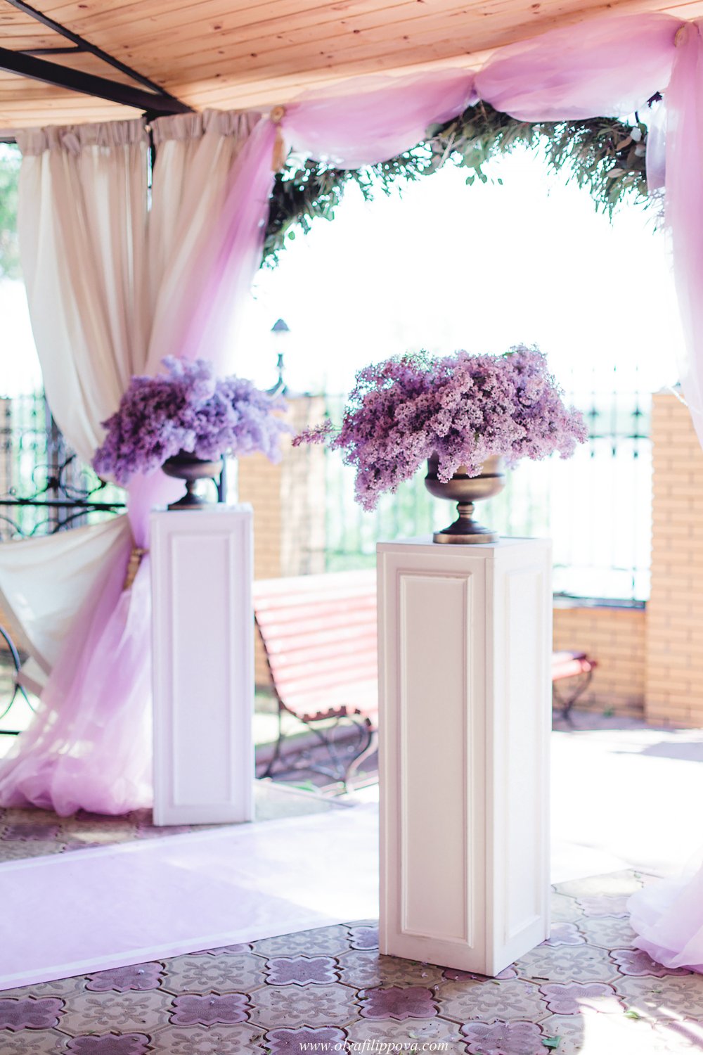 Оформление церемонии с сиренью