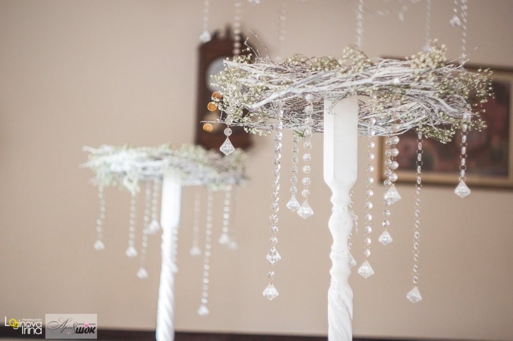 Оригинальные композиции на столы гостей