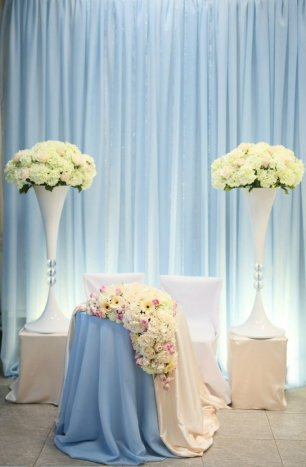 свадьба в голубом цвете