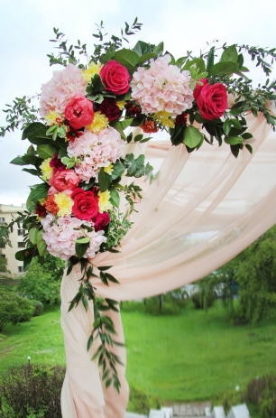 Свадебная флористика. Оформление выездной регистрации