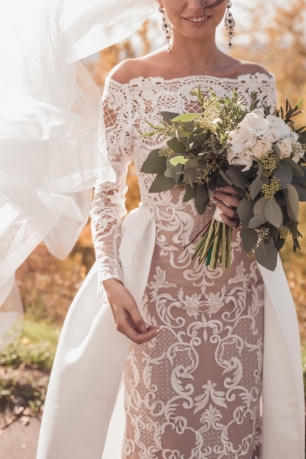 Зелено-белый букет