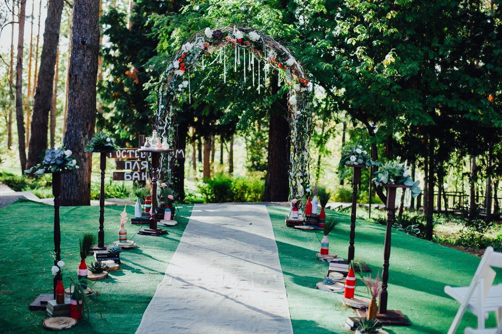 Оформление выездной регистрации в стиле бохо