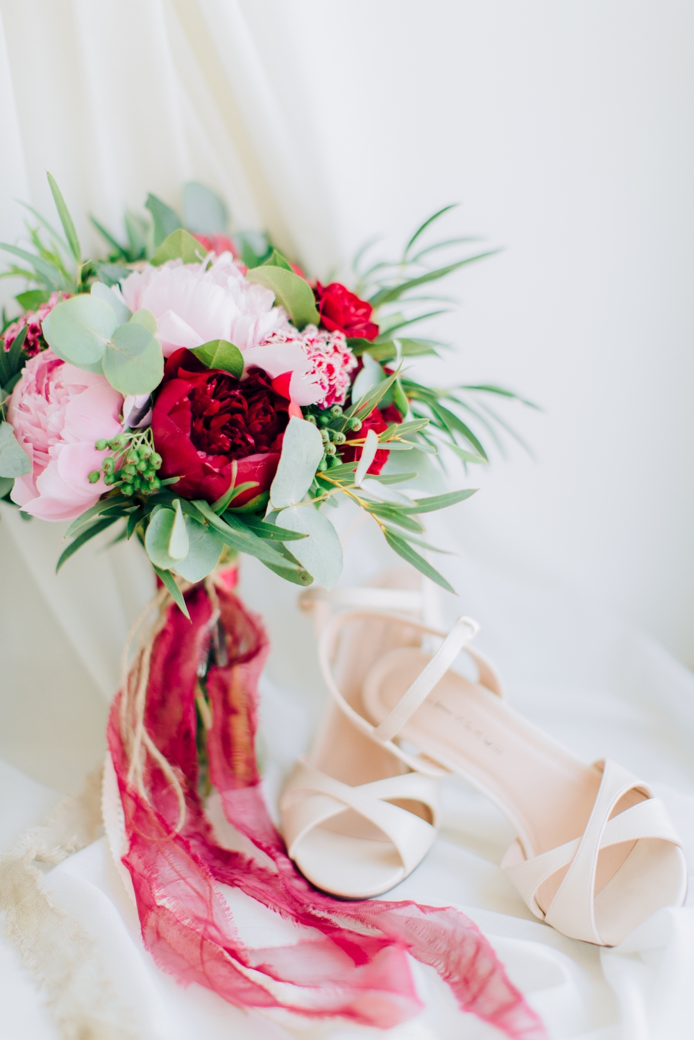 гранатовая свадьба, букет невесты