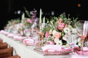 Оформление свадебного ужина