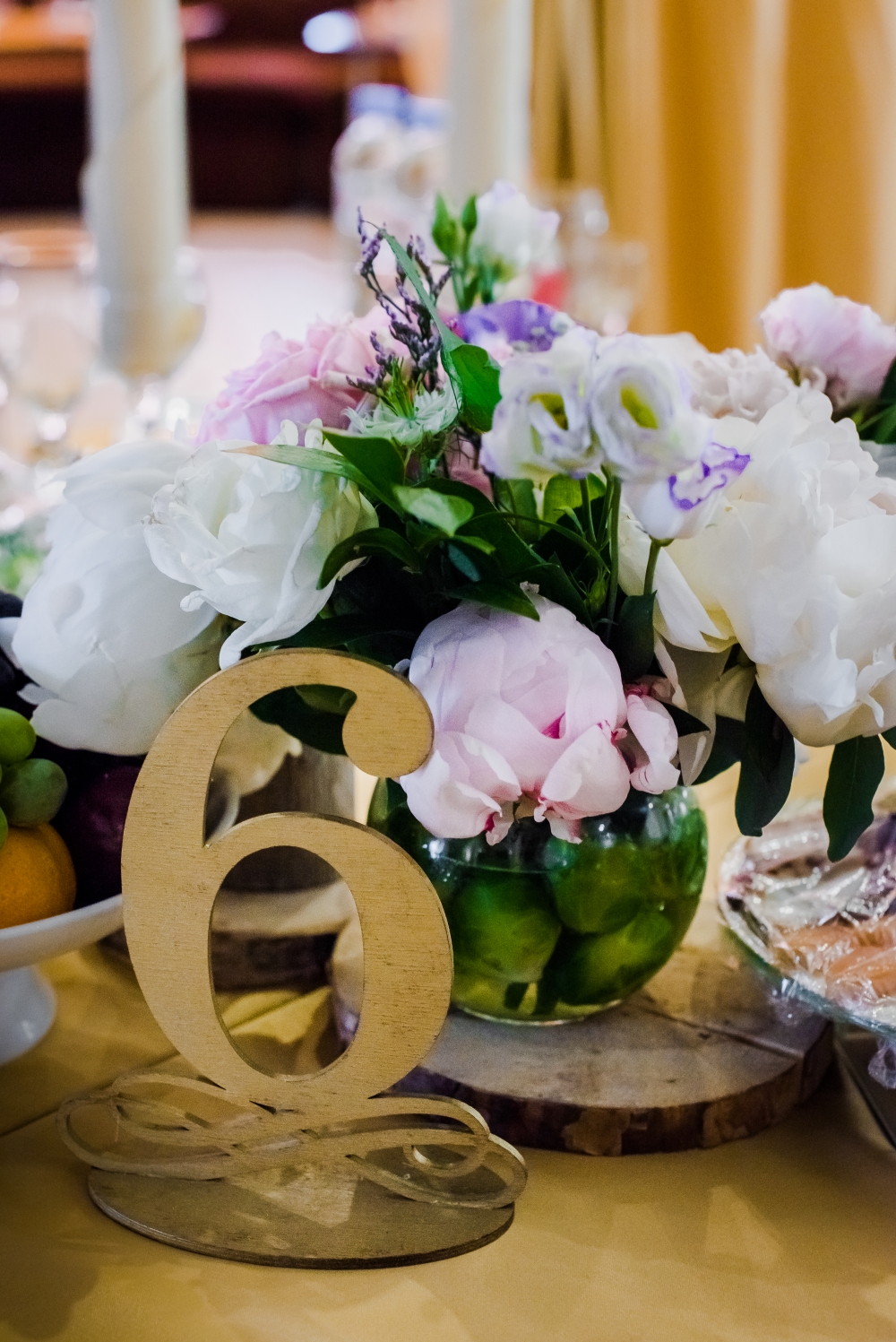 Композиции на столы гостей