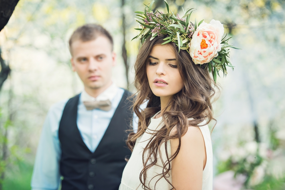 Фотосъемка лавстори в парке. Образ лесной феи.