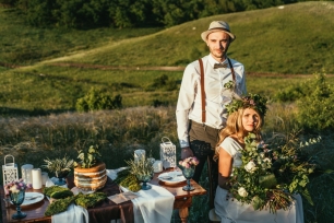 Фотозона для двоих в эко-стиле