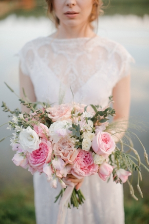 Нежный свадебный букет