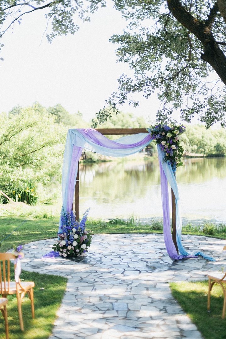 Свадьба в стиле прованс. Сиренево-голубая свадьба.