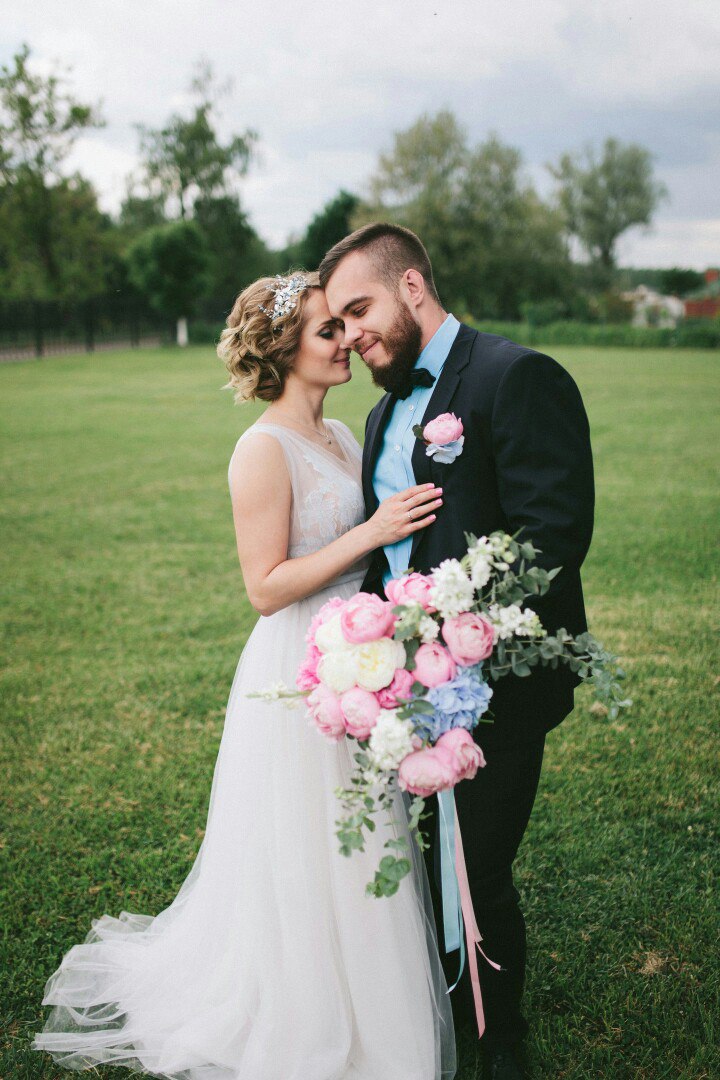 Свадьба в розово-голубых оттенках