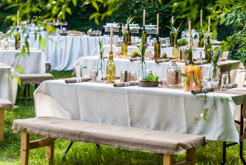 Свадьба в загородном доме на озере в стиле рустик 